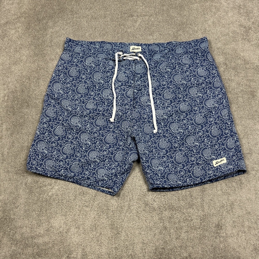 Bather Trunk Co Board Shorts Mens 36 x 7 All Over Print Floral Swim Trunks
